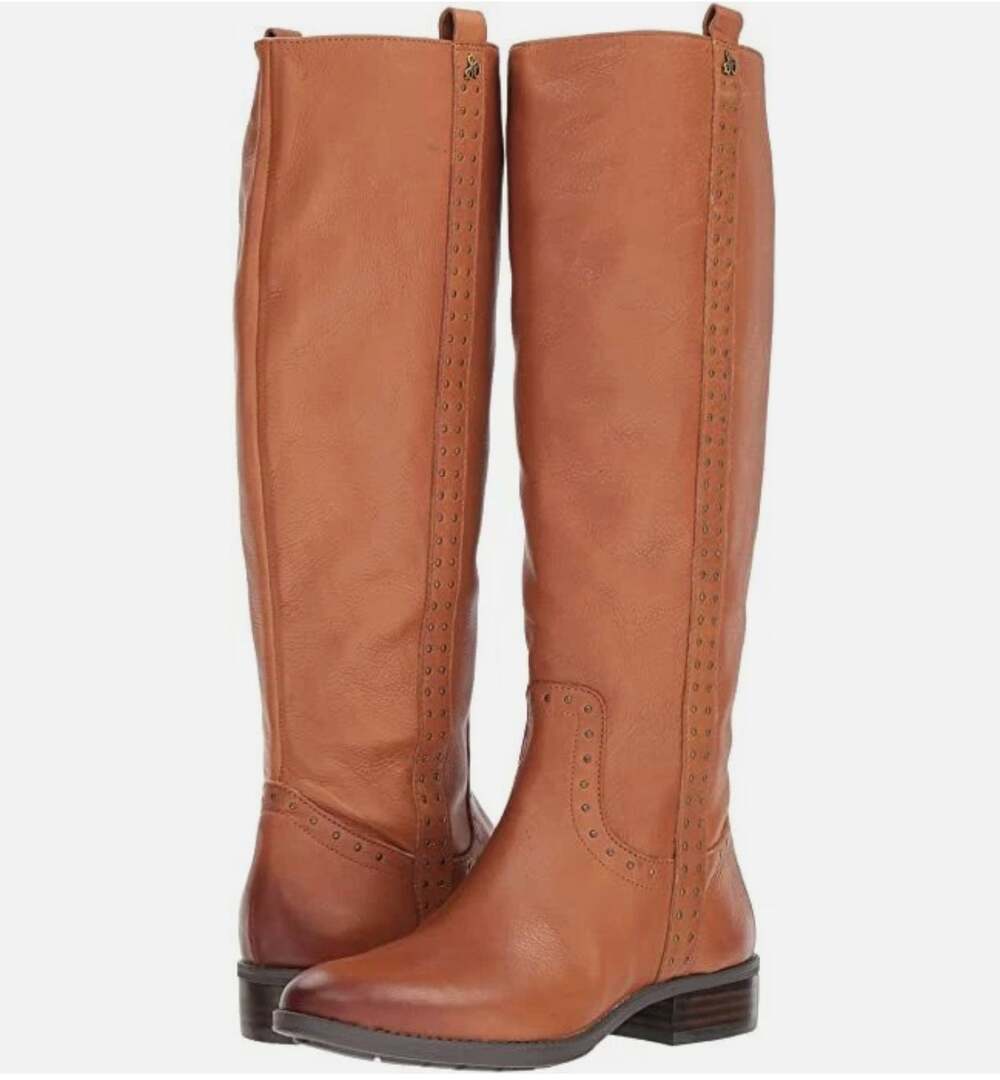 Sam Edelman Womens Prina Knee High Riding Boots Size 8 EU 38 Light Brown NWOB